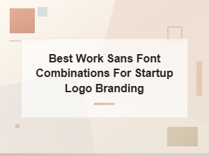 Best Work Sans Font Combinations for Startup Logos